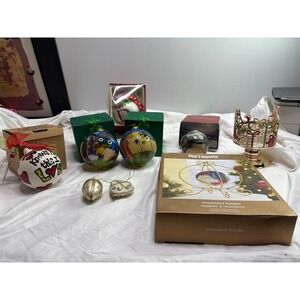 Christmas bundle Christmas ornaments candle holder and ornament holder
